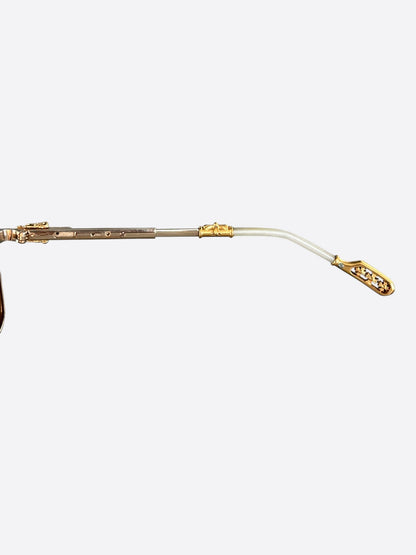 Chrome Hearts Gold Kanchu II Sunglasses