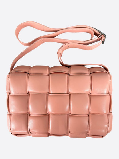 Bottega Veneta Pink Intreccio Padded Cassette Bag