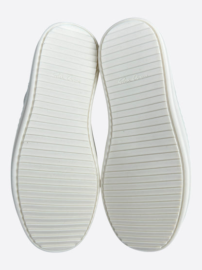 Rick Owens Black & White Leather Women's High Top Sneakers
