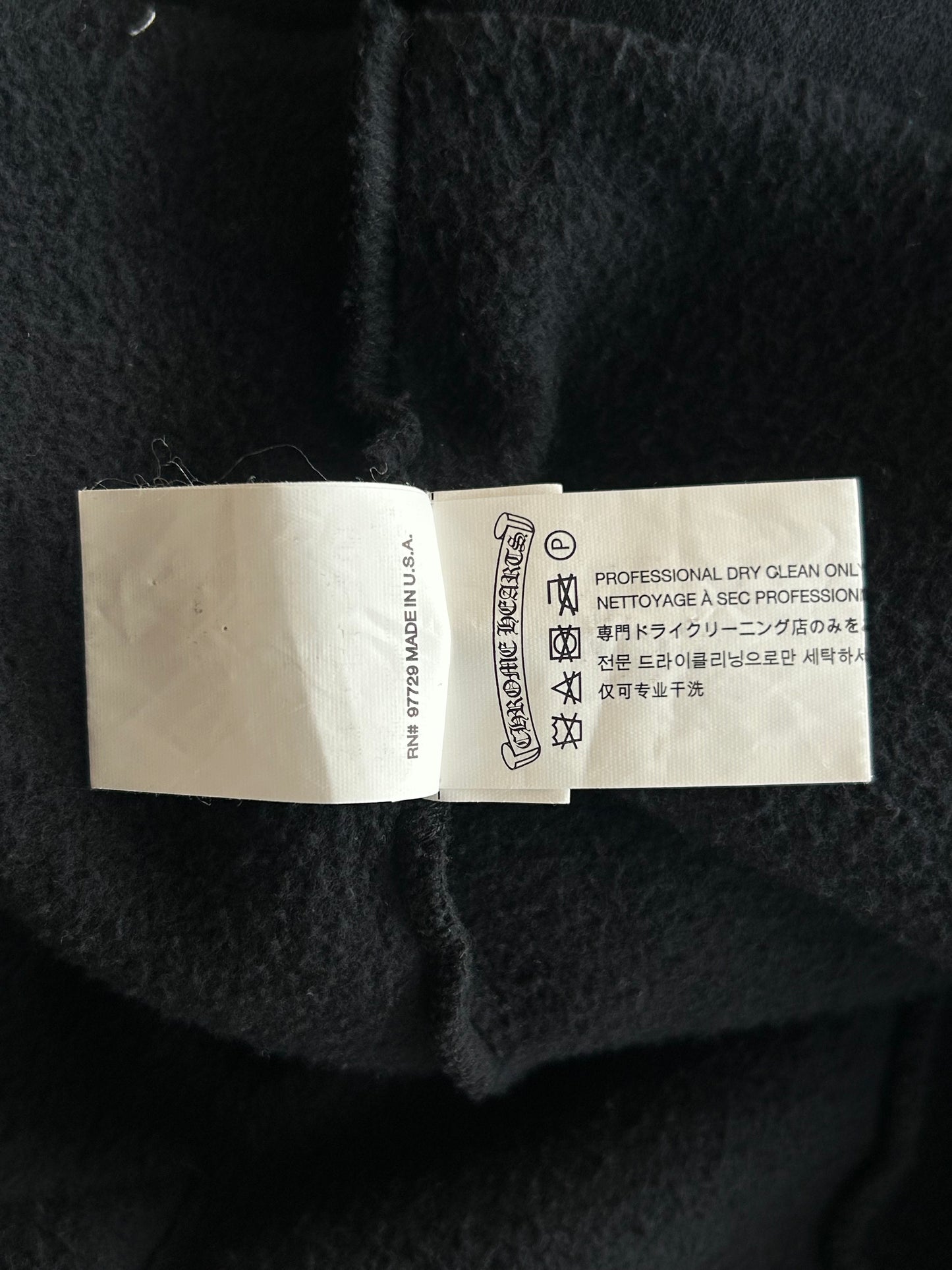 Chrome Hearts Black Leather Triple Cross Hoodie
