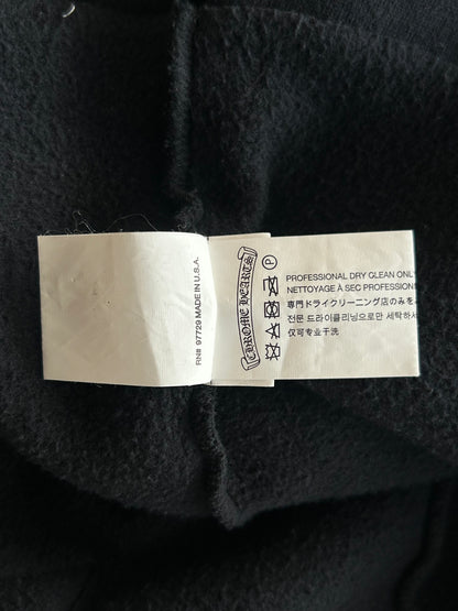 Chrome Hearts Black Leather Triple Cross Hoodie
