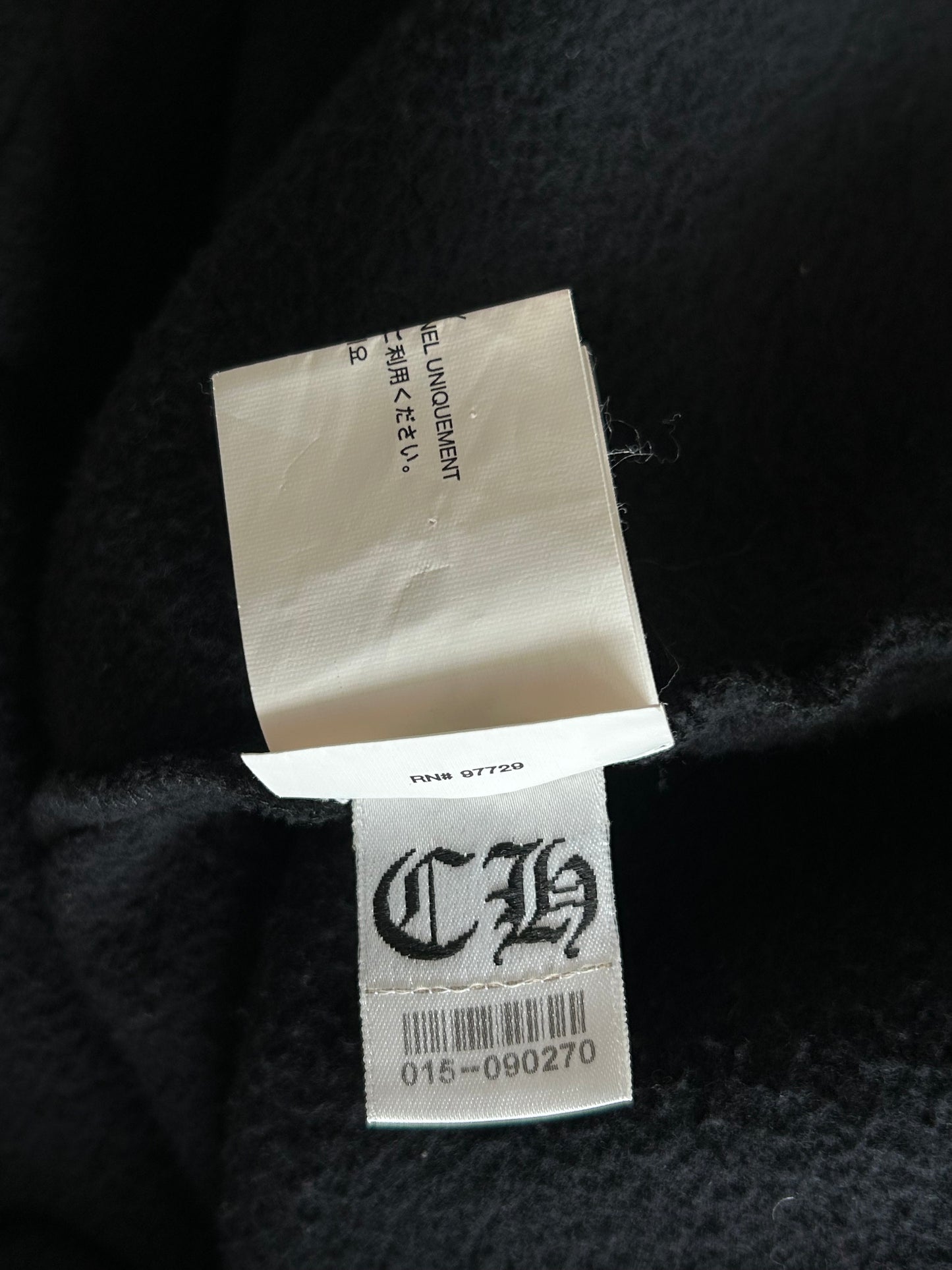 Chrome Hearts Black Leather Triple Cross Hoodie