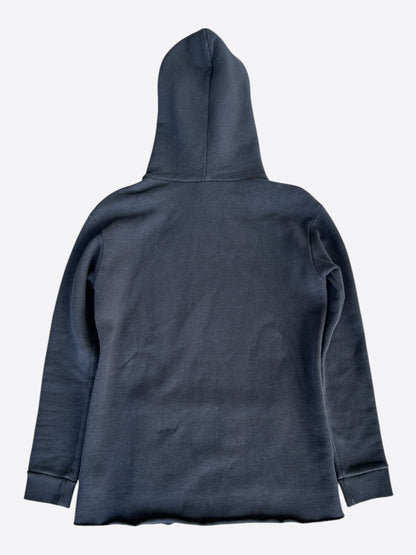 Chrome Hearts Black Leather Triple Cross Hoodie