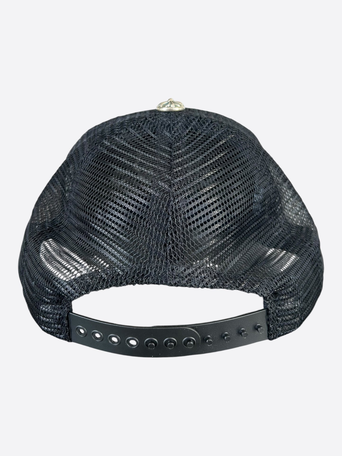 Chrome Hearts Black & White Triple Cross Patch Trucker Hat