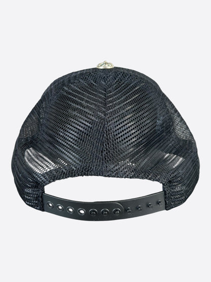 Chrome Hearts Black & White Triple Cross Patch Trucker Hat