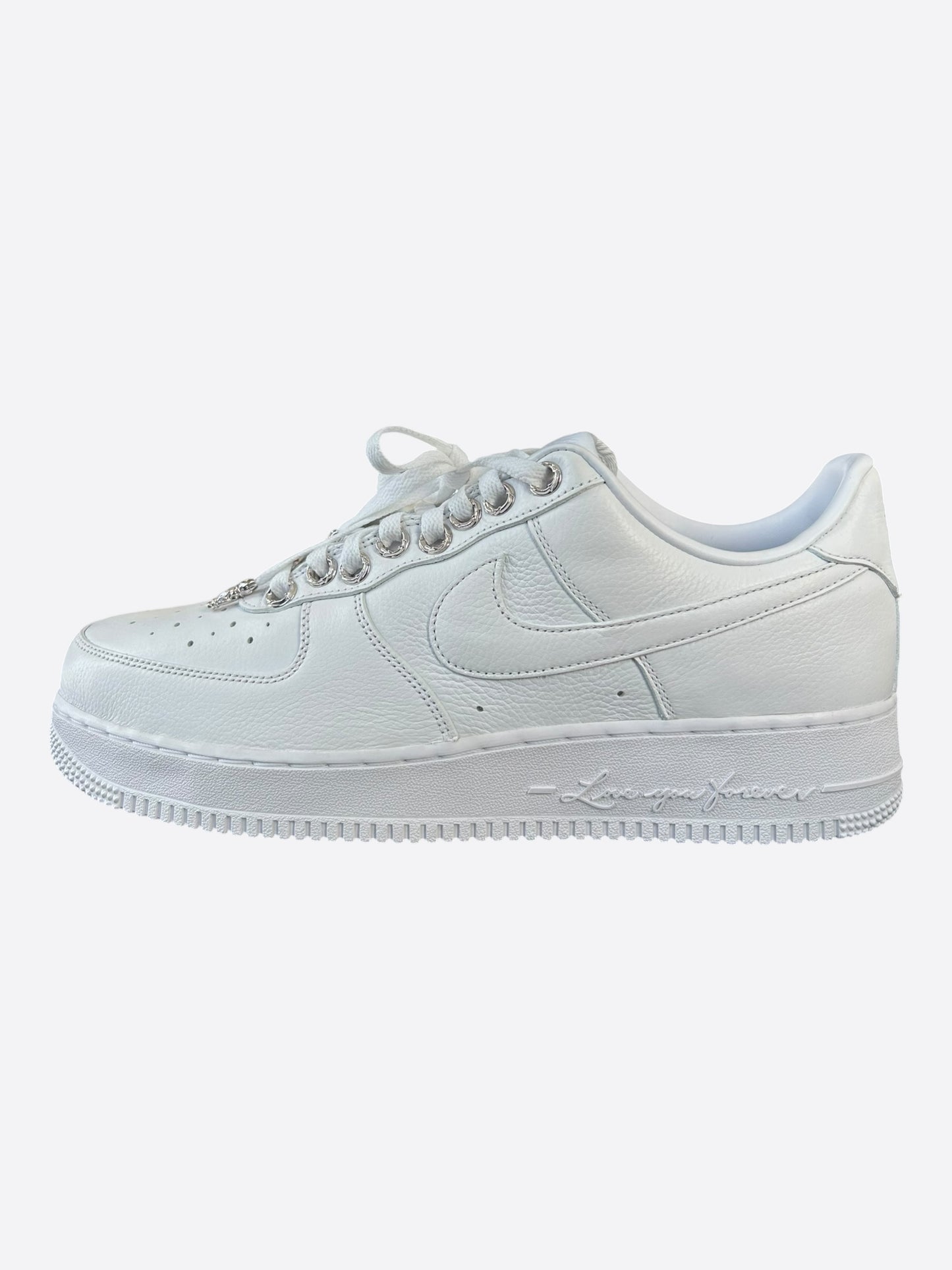 Chrome Hearts Nike NOCTA White & Silver Air Force 1 Sneakers