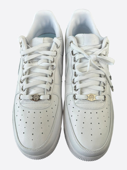 Chrome Hearts Nike NOCTA White & Silver Air Force 1 Sneakers