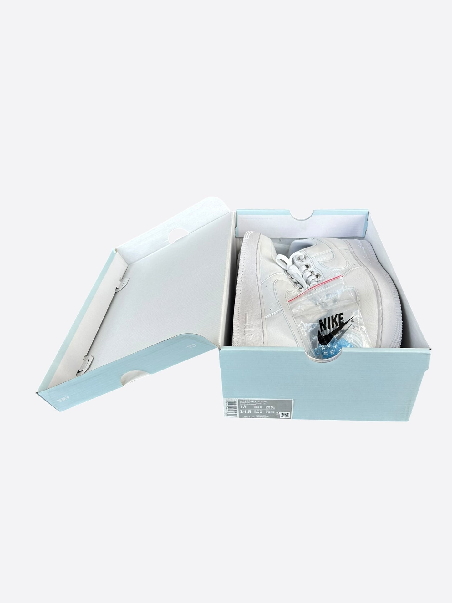 Chrome Hearts Nike NOCTA White & Silver Air Force 1 Sneakers