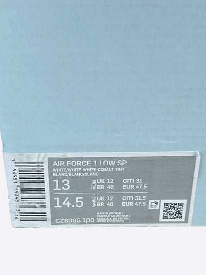 Chrome Hearts Nike NOCTA White & Silver Air Force 1 Sneakers