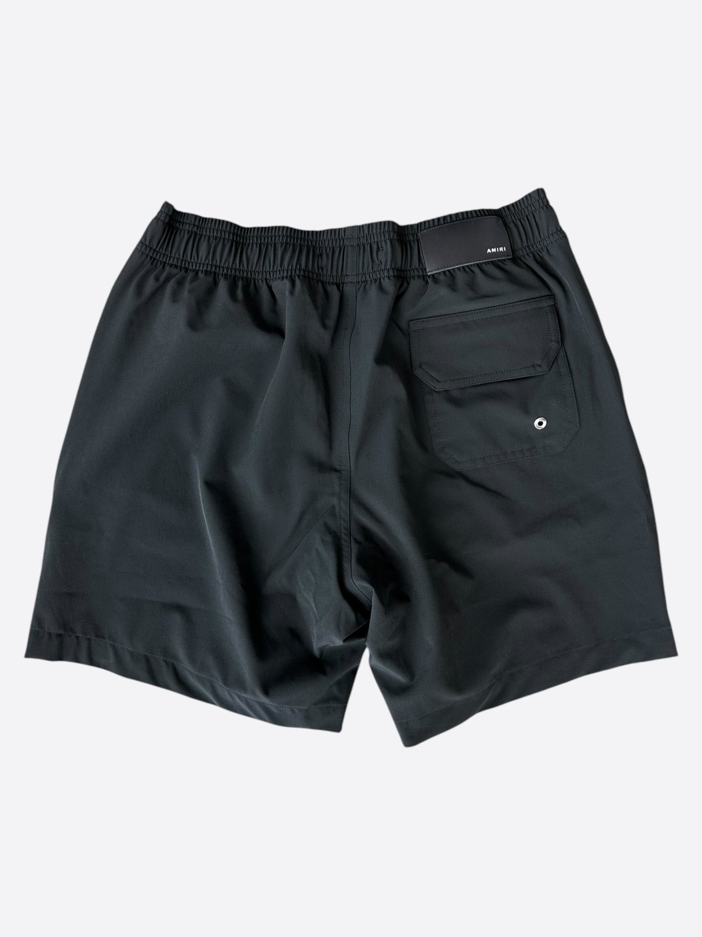 Amiri Black & White Core Logo Swim Shorts