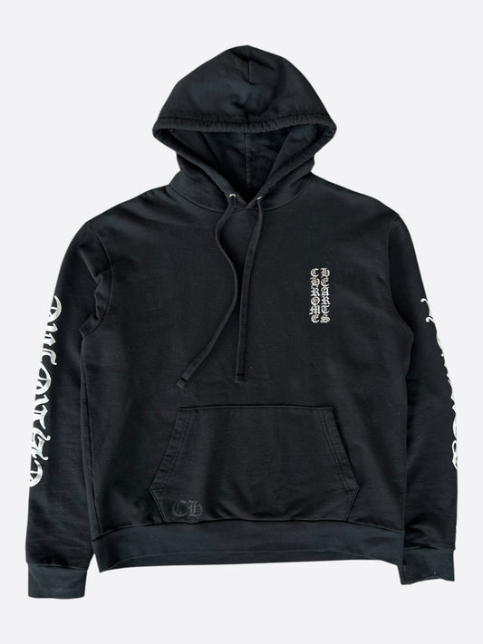 Chrome Hearts Black & Silver Script Logo Hoodie