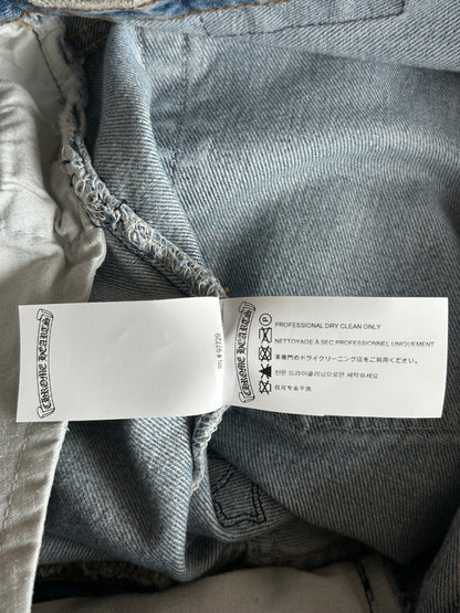 Chrome Hearts Levis Blue & Black Cross Patch Jeans