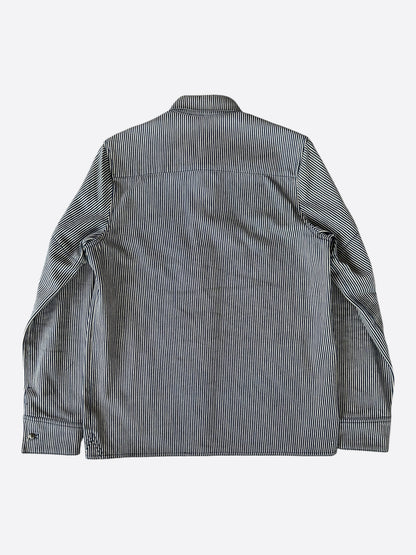 Chrome Hearts Blue & White Pinstripe Chore Button Up Shirt