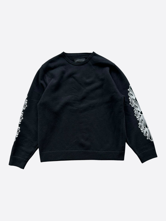 Chrome Hearts Black & White Floral Cashmere Sweater