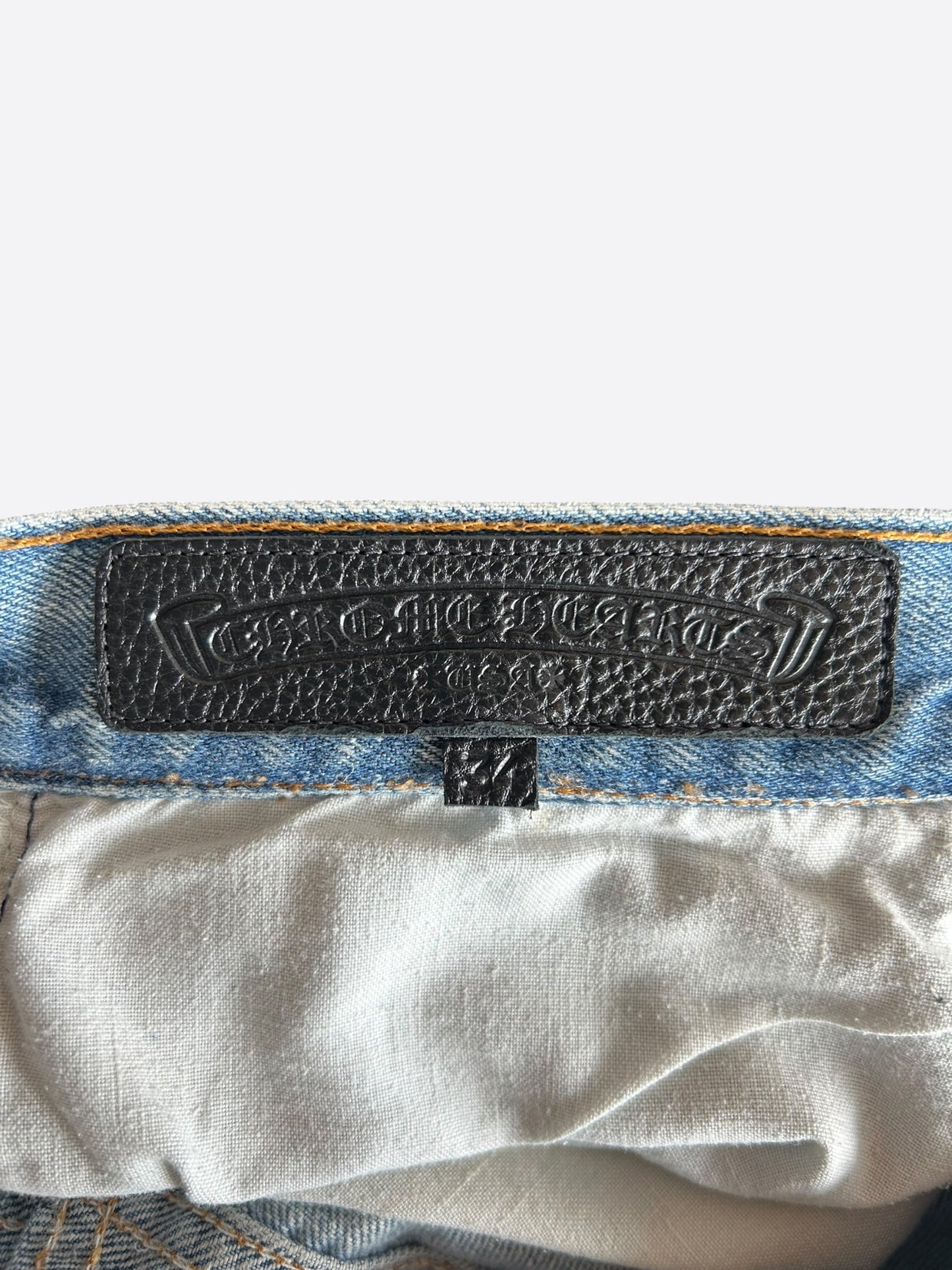 Chrome Hearts Levis Blue & Black Cross Patch Jeans