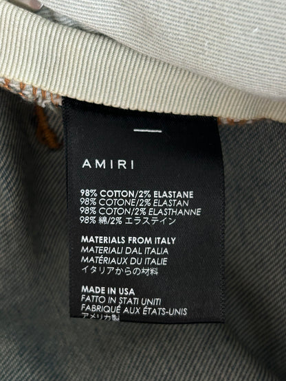 Amiri Clay Indigo & Tiger Patch MX1 Jeans