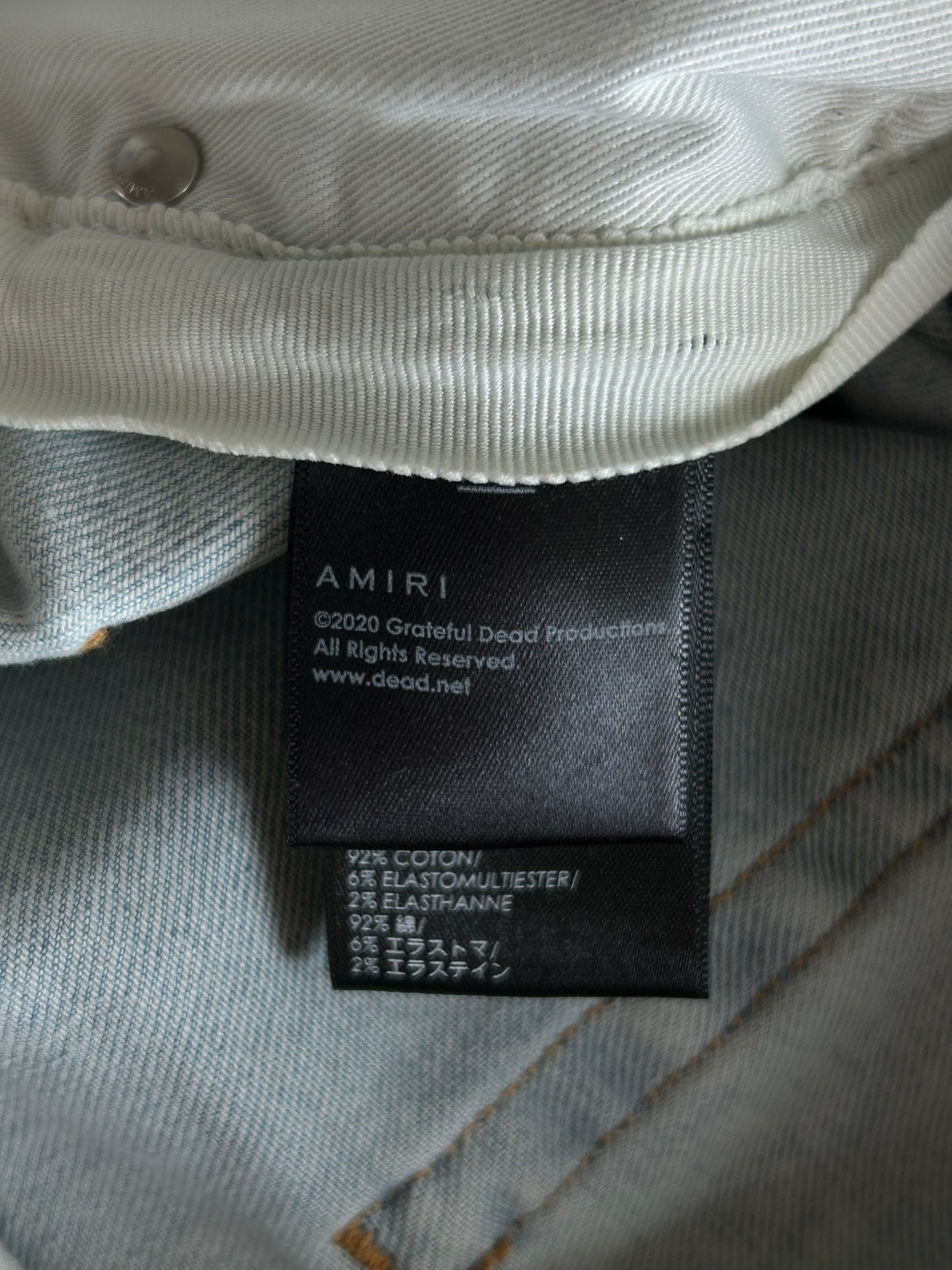 Amiri Grateful Dead Light Indigo & Multicolor Patch Jeans