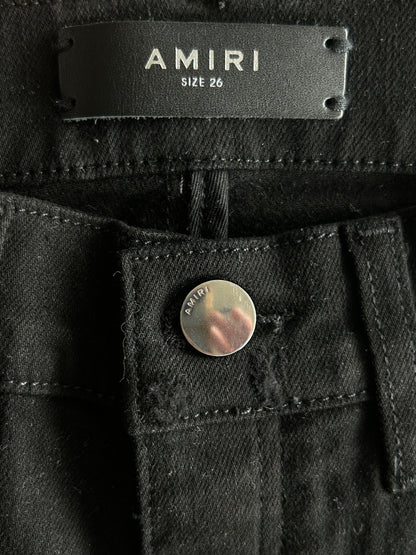 Amiri Black Suede Patch MX1 Jeans