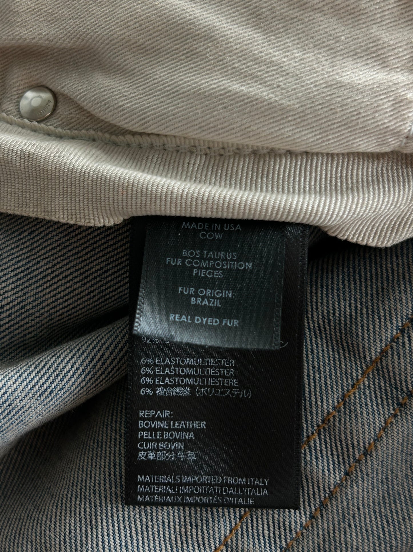 Amiri Clay Indigo Leopard Patch Thrasher Jeans