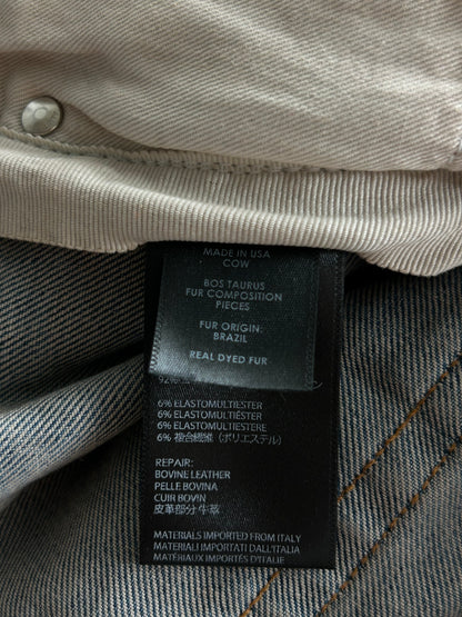 Amiri Clay Indigo Leopard Patch Thrasher Jeans