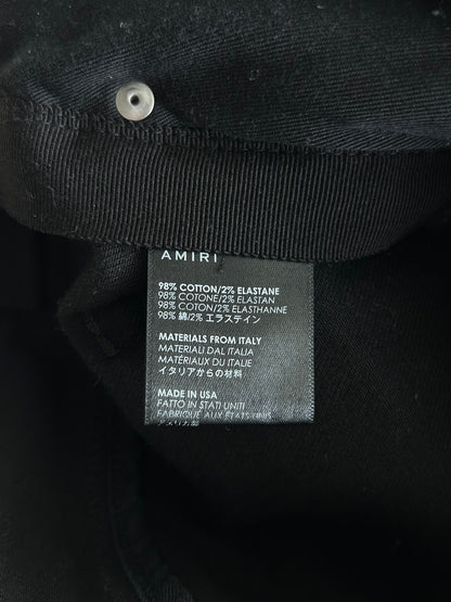 Amiri Black & Silver Music Note Patch MX1 Jeans