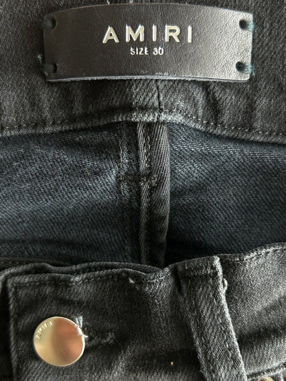 Amiri Aged Black & Grey Patch MX1 Jeans