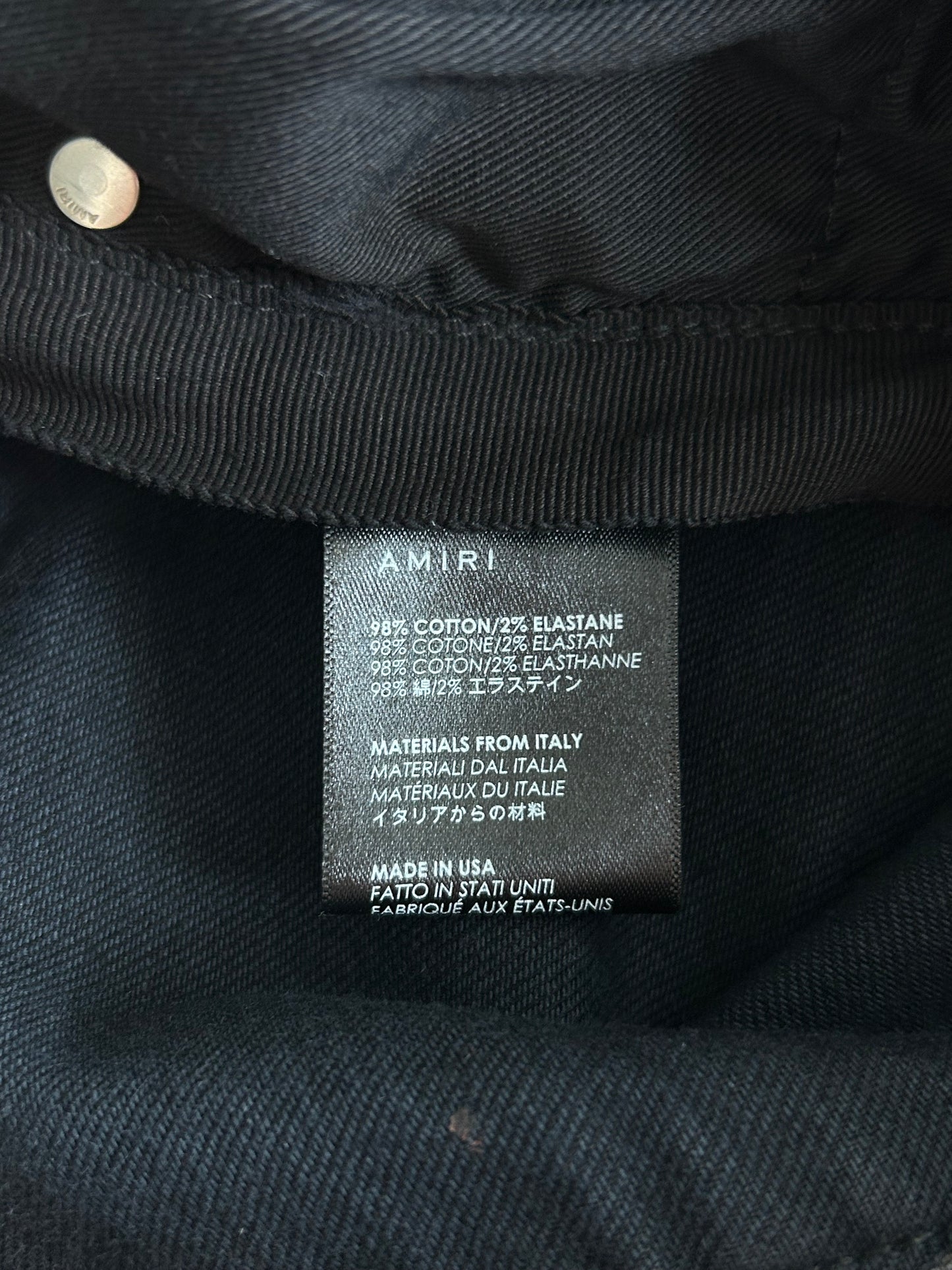 Amiri Aged Black & Grey Patch MX1 Jeans