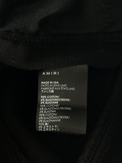 Amiri Black Quilted Leather Patch MX1 Jeans