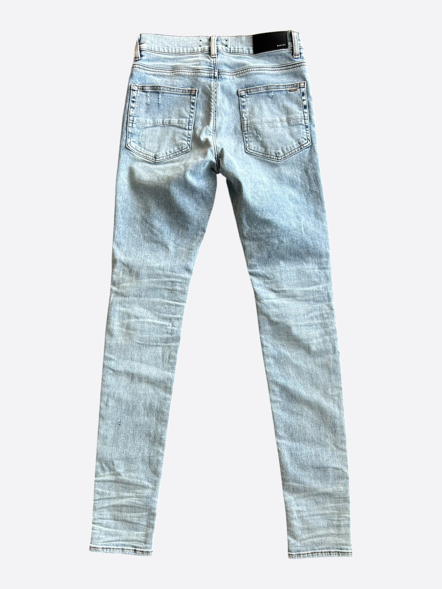 Amiri Light Blue & Orange Bandana Patch MX1 Jeans
