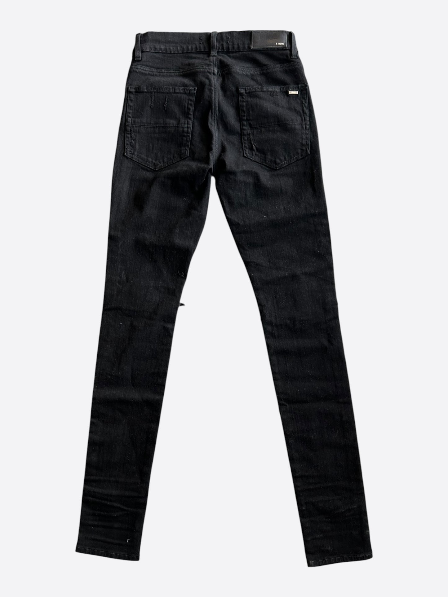 Amiri Black Quilted Leather Patch MX1 Jeans