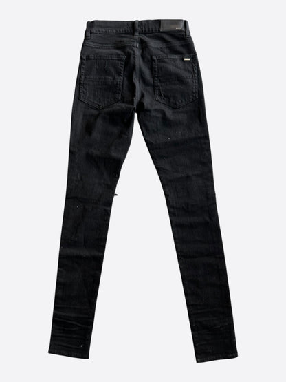Amiri Black Quilted Leather Patch MX1 Jeans