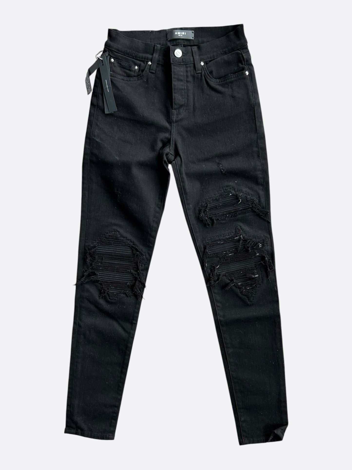Amiri Black Suede Patch MX1 Jeans