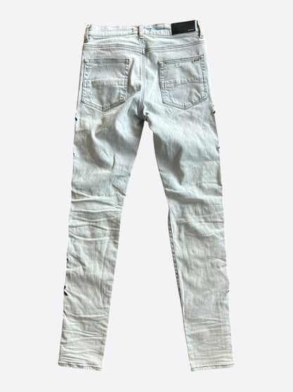 Amiri Grateful Dead Light Indigo & Multicolor Patch Jeans