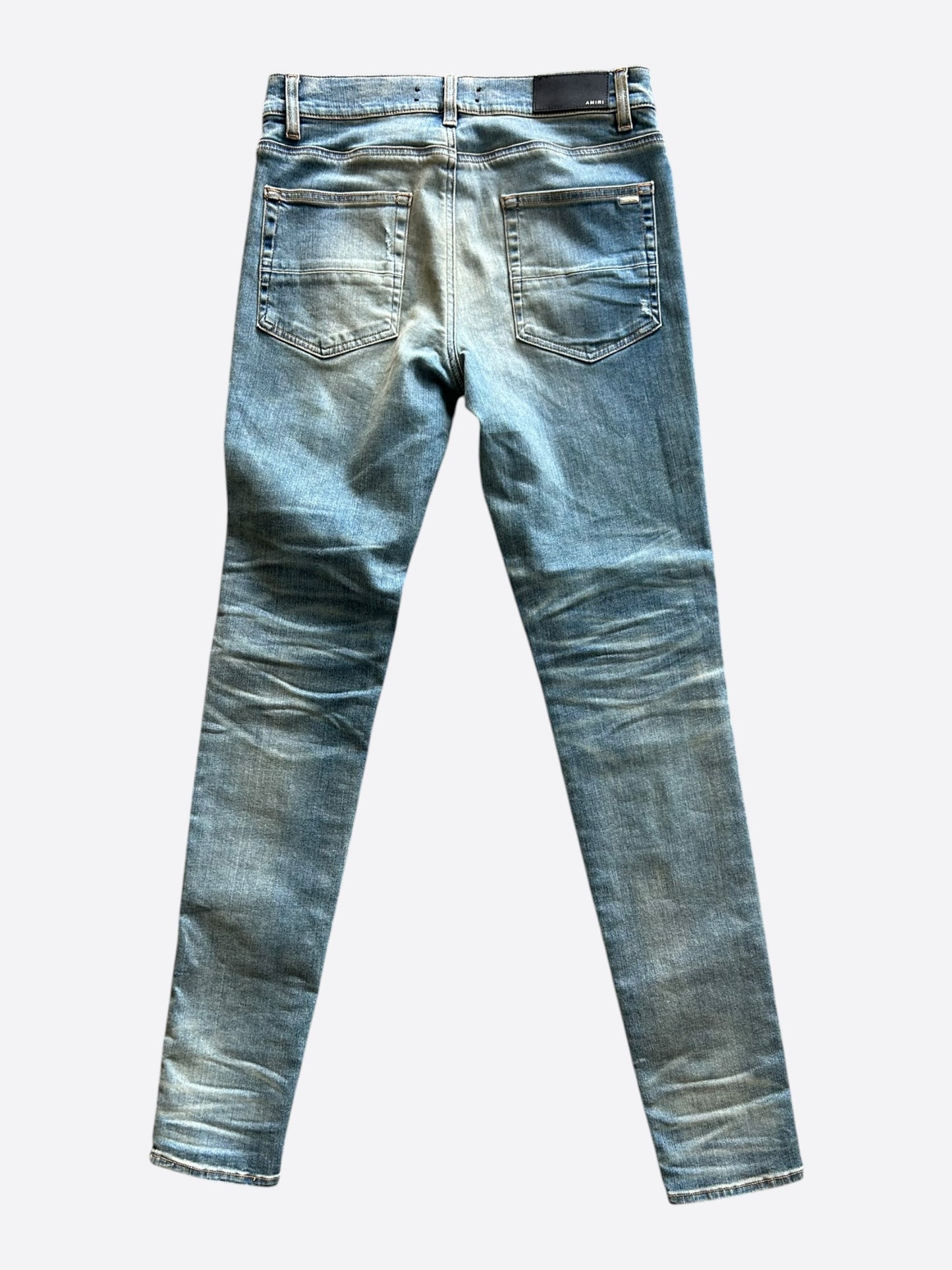 Amiri Clay Indigo & Tiger Patch MX1 Jeans