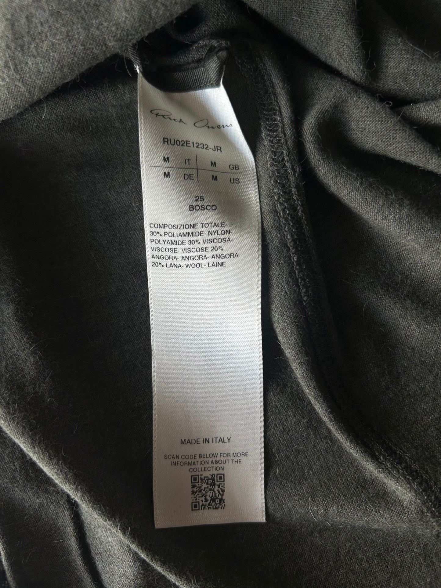 Rick Owens Dark Green Brad T-Shirt
