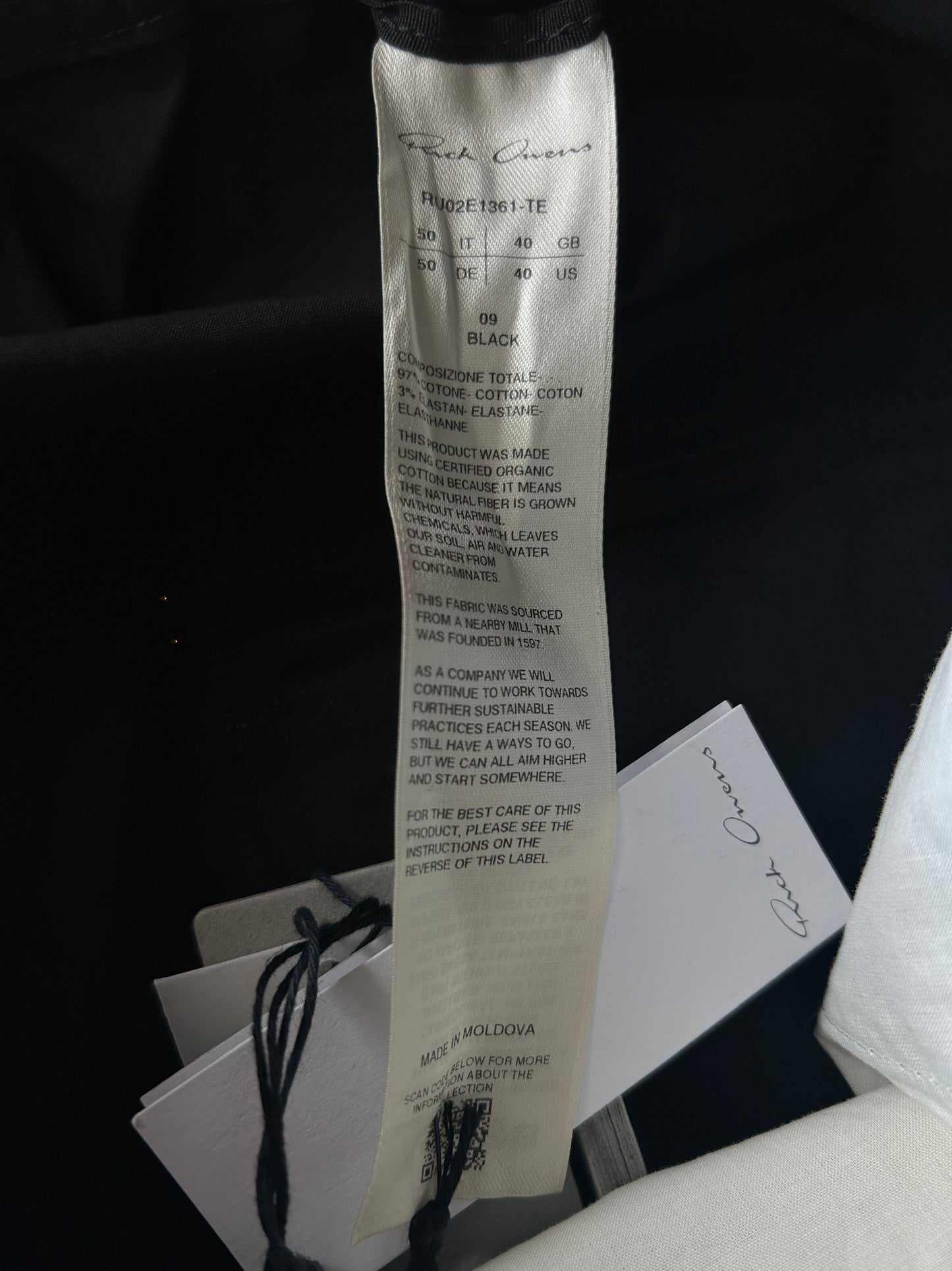 Rick Owens Black Bella Pants
