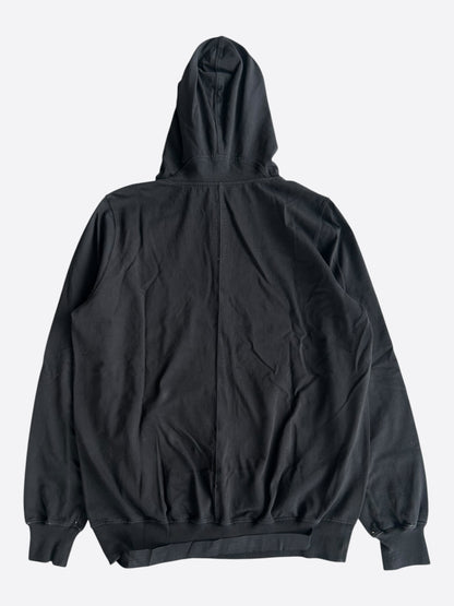 Rick Owens Black Jumbo Gimp Zip Up Hoodie