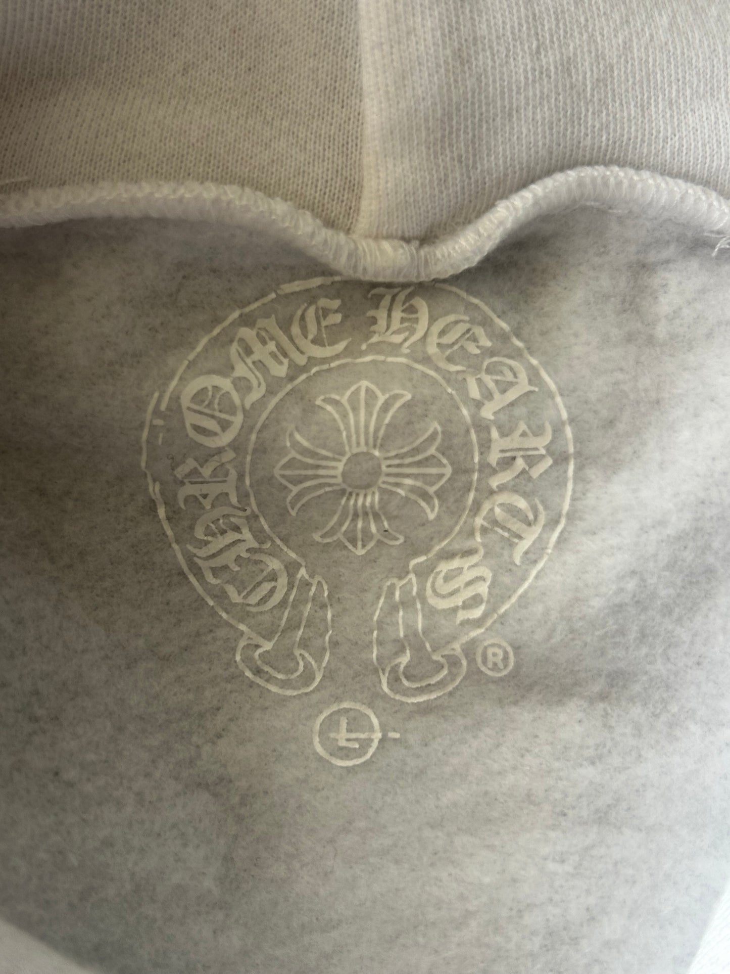 Chrome Hearts White & Black Horseshoe Logo Hoodie