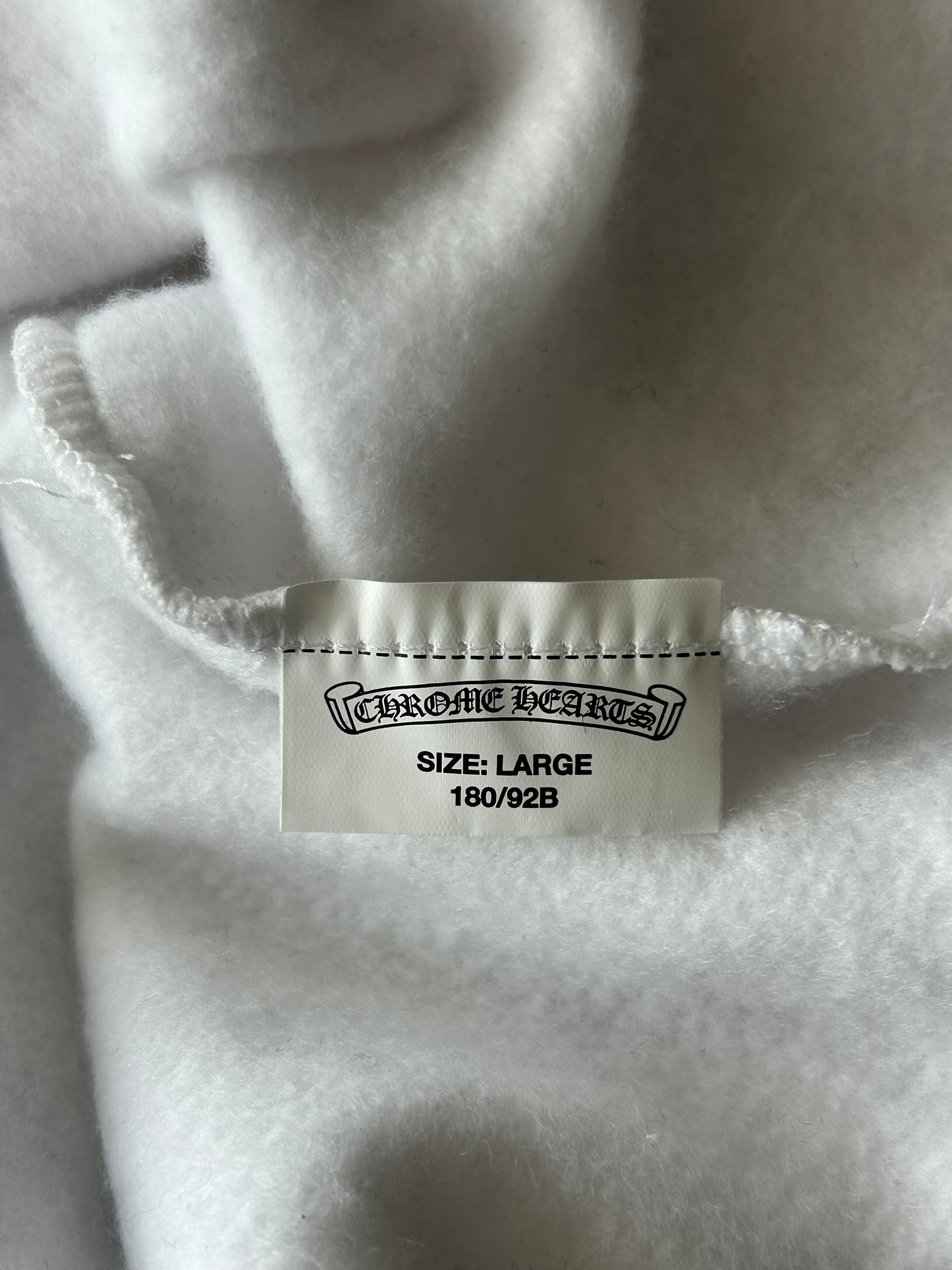 Chrome Hearts White & Black Horseshoe Logo Hoodie
