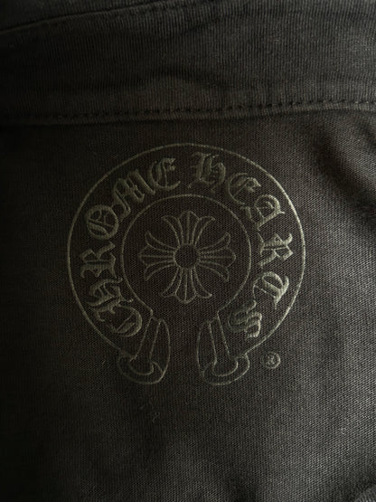 Chrome Hearts Black Cross Patch Longsleeve Polo T-Shirt