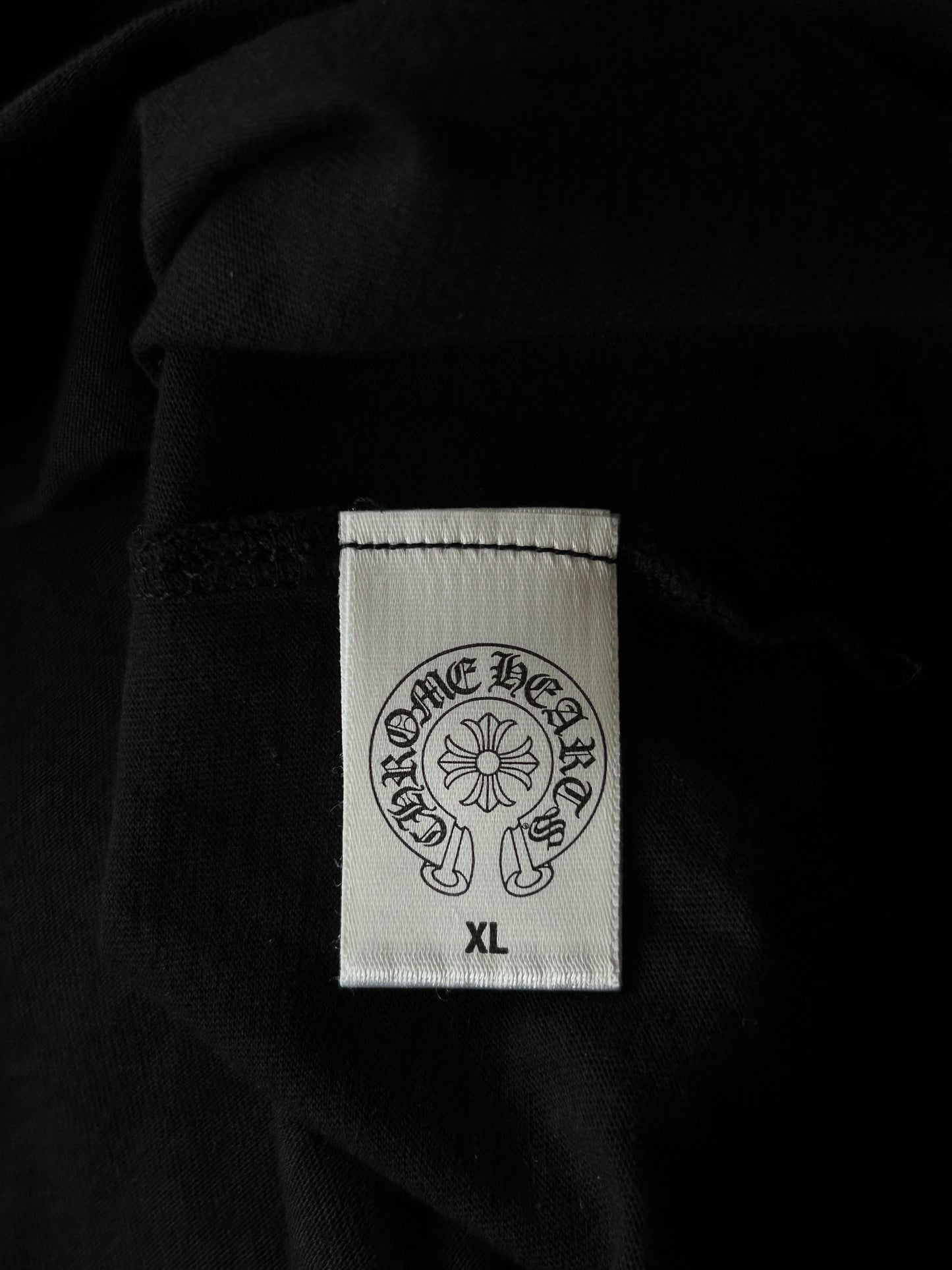 Chrome Hearts Black Cross Patch Longsleeve Polo T-Shirt