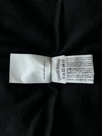 Chrome Hearts Black & White Dagger Logo Zip Up Hoodie