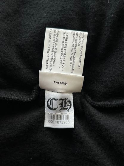 Chrome Hearts Black & White Dagger Logo Zip Up Hoodie