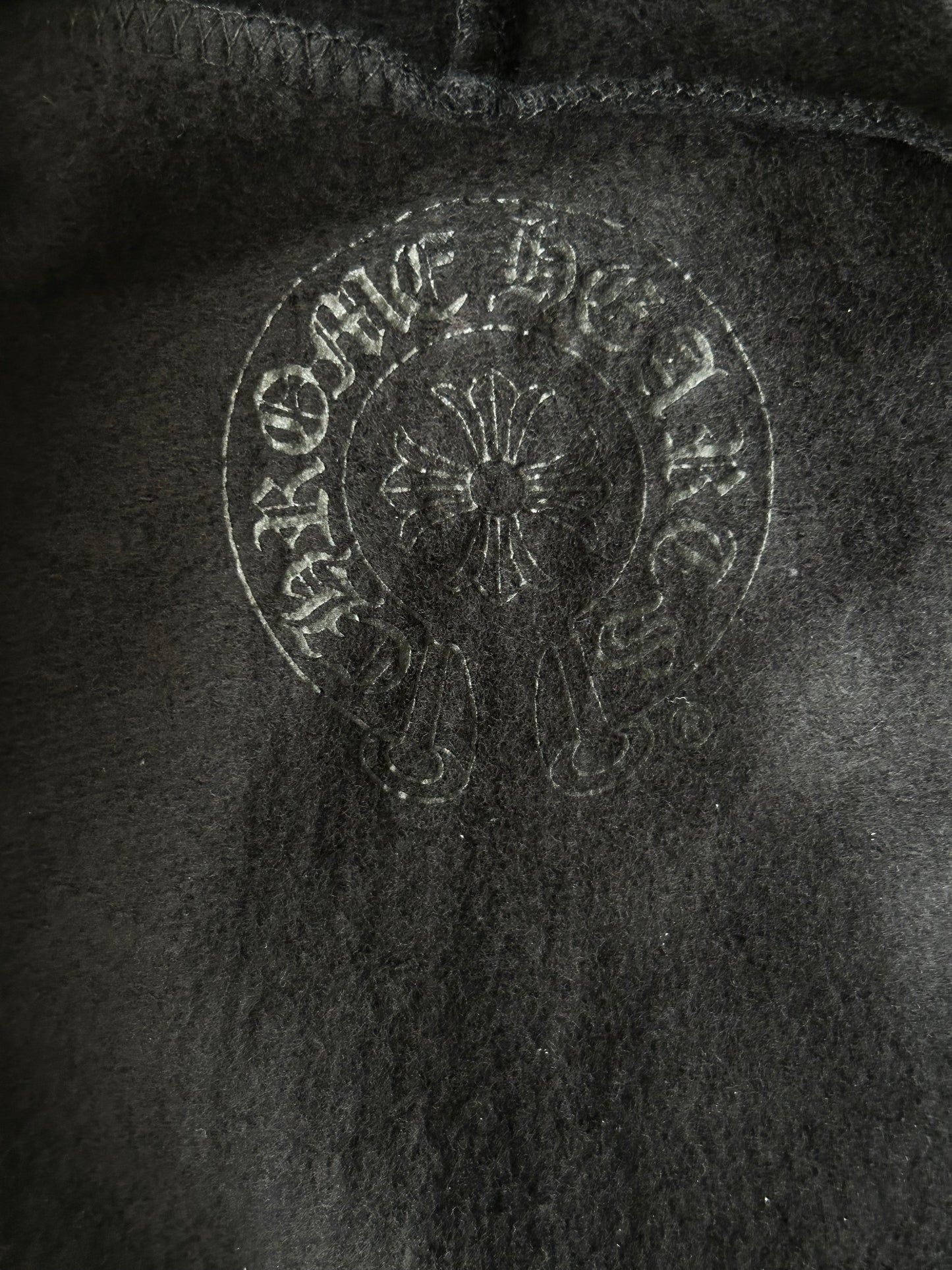 Chrome Hearts Black & White Multi Cross Logo Zip Up Hoodie