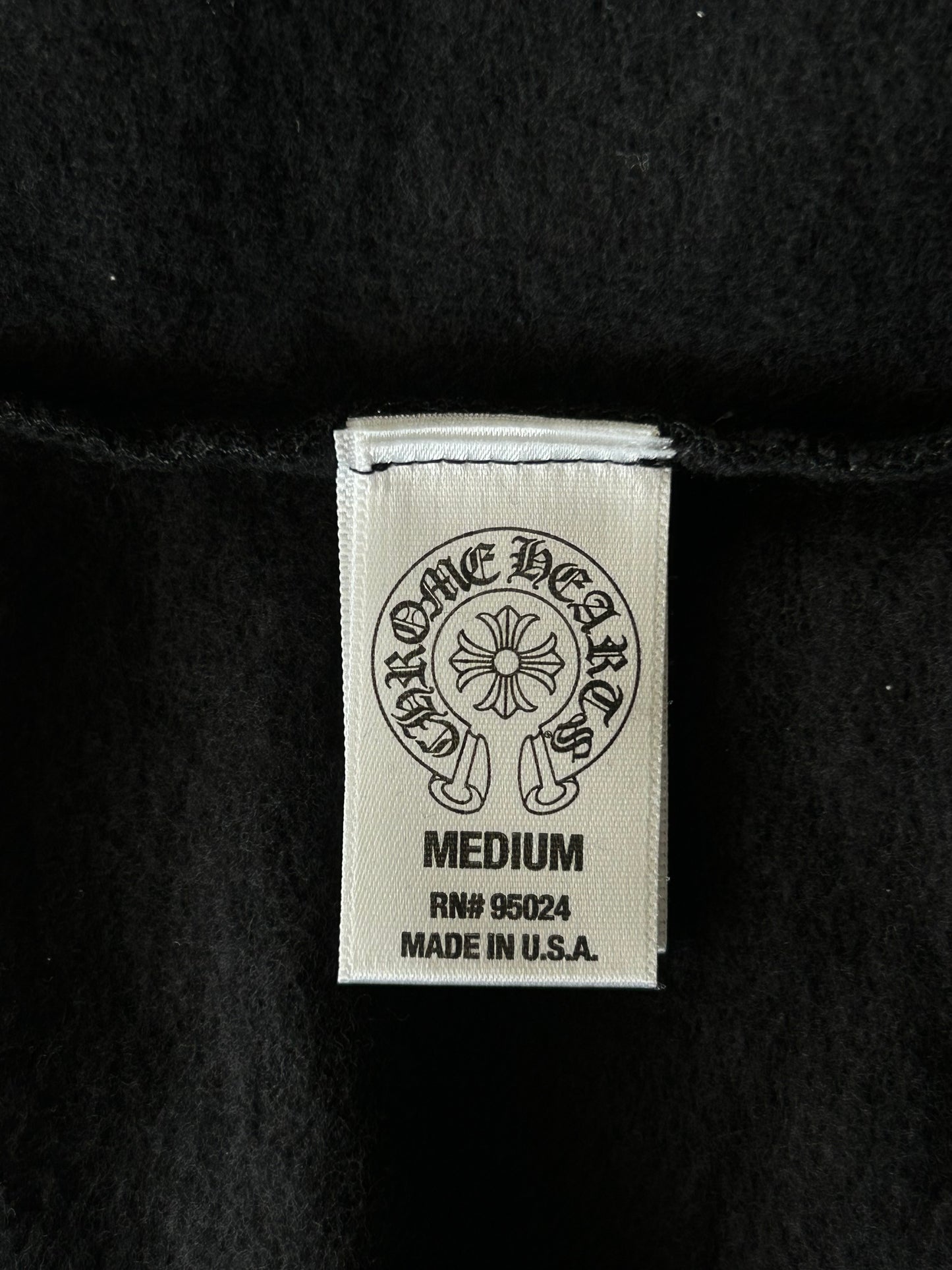 Chrome Hearts Black & White Multi Cross Logo Zip Up Hoodie
