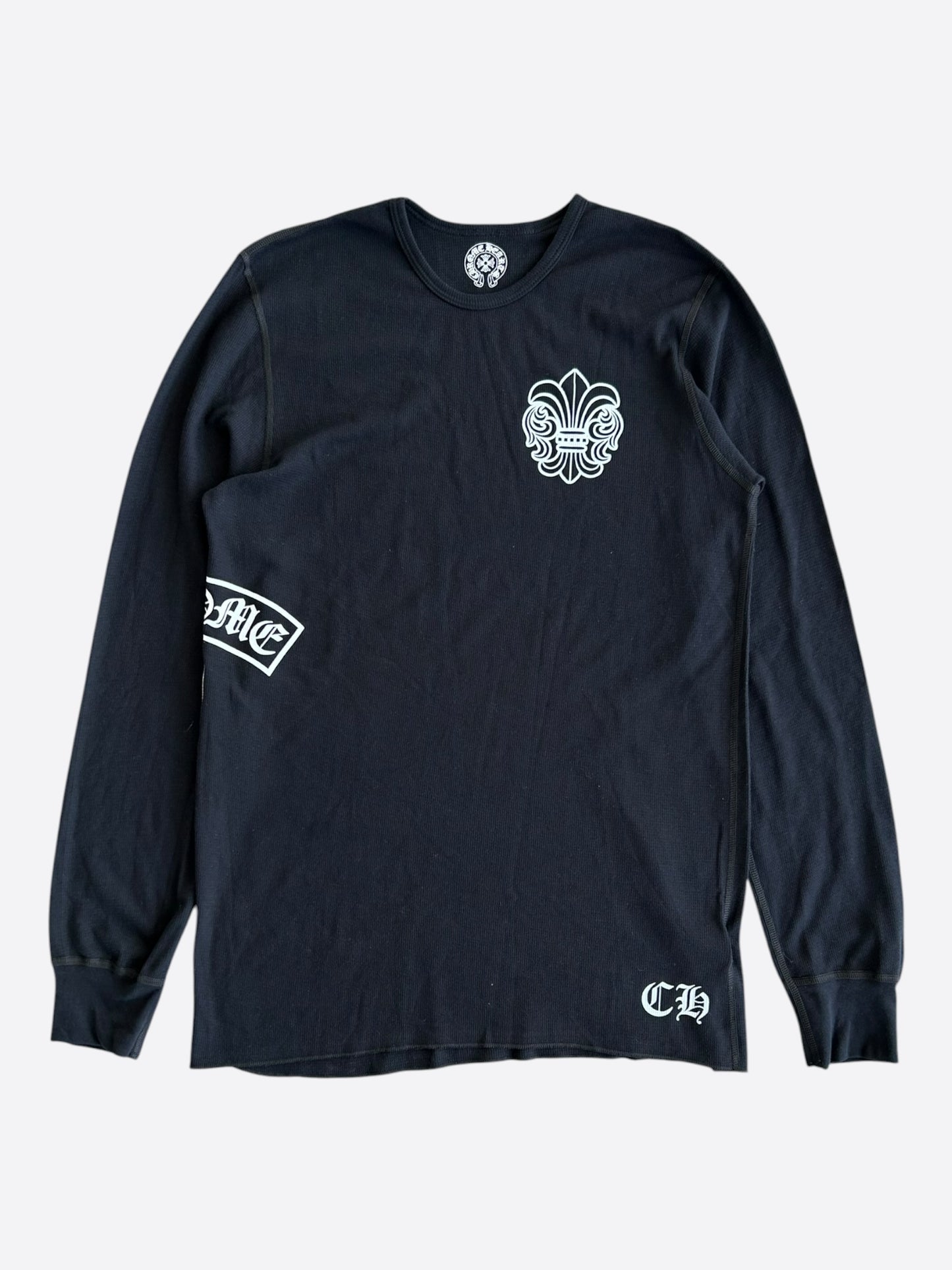 Chrome Hearts Black & White T-Bar Logo Longsleeve T-Shirt