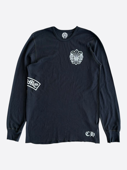 Chrome Hearts Black & White T-Bar Logo Longsleeve T-Shirt