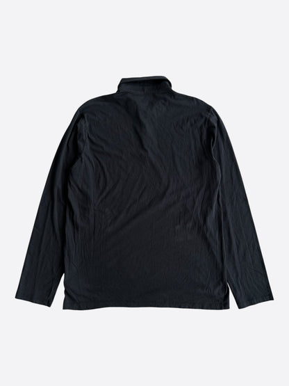 Chrome Hearts Black Cross Patch Longsleeve Polo T-Shirt