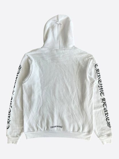 Chrome Hearts White & Black Horseshoe Logo Hoodie
