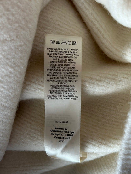Rick Owens White Hun Knitted Hoodie